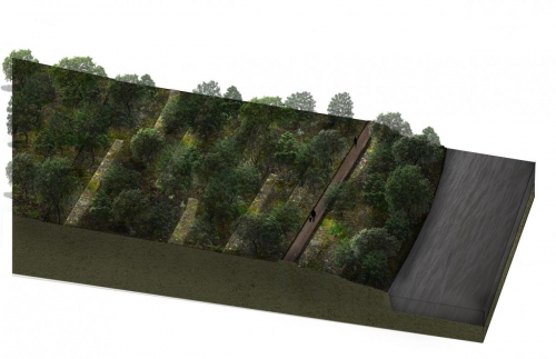 Axonometric Diagram Normal River Levels 