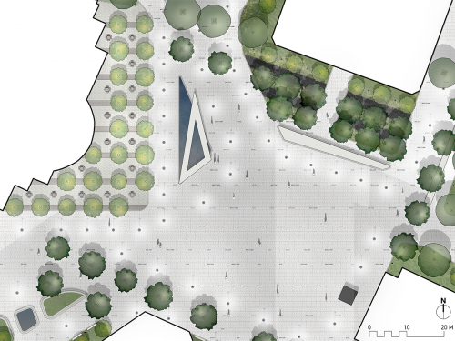 Pedestrian Plaza detailed design plan