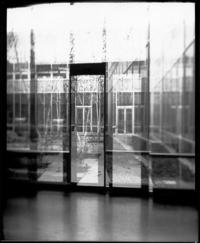 Doors to the courtyard.Photograph from Cambo 4x5 View Camera