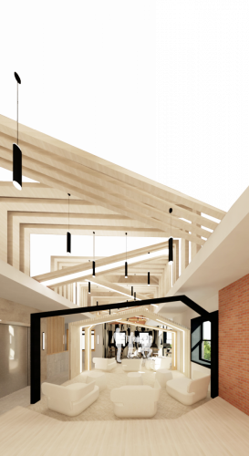 Second Floor Performance rendering from the back