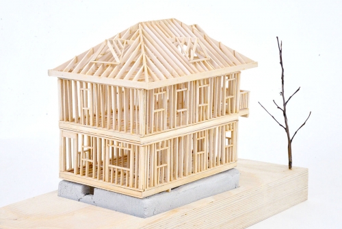 Wood Framing Model in 1:50 (Original State)