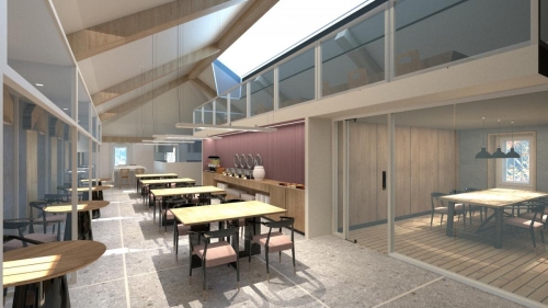 Interior render - dining area