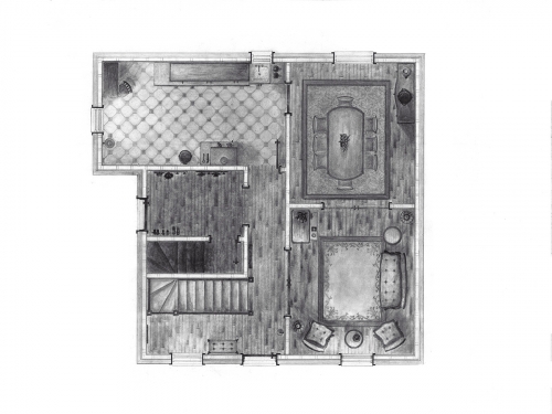 Original House (1908) Floor Plan 1:25